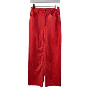 Urban Outfitters Vegan Leather High Rise Wide Leg Pants Size 26
